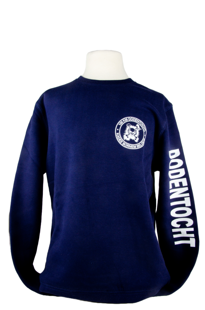 Dames sweater met bedrukking mouw
