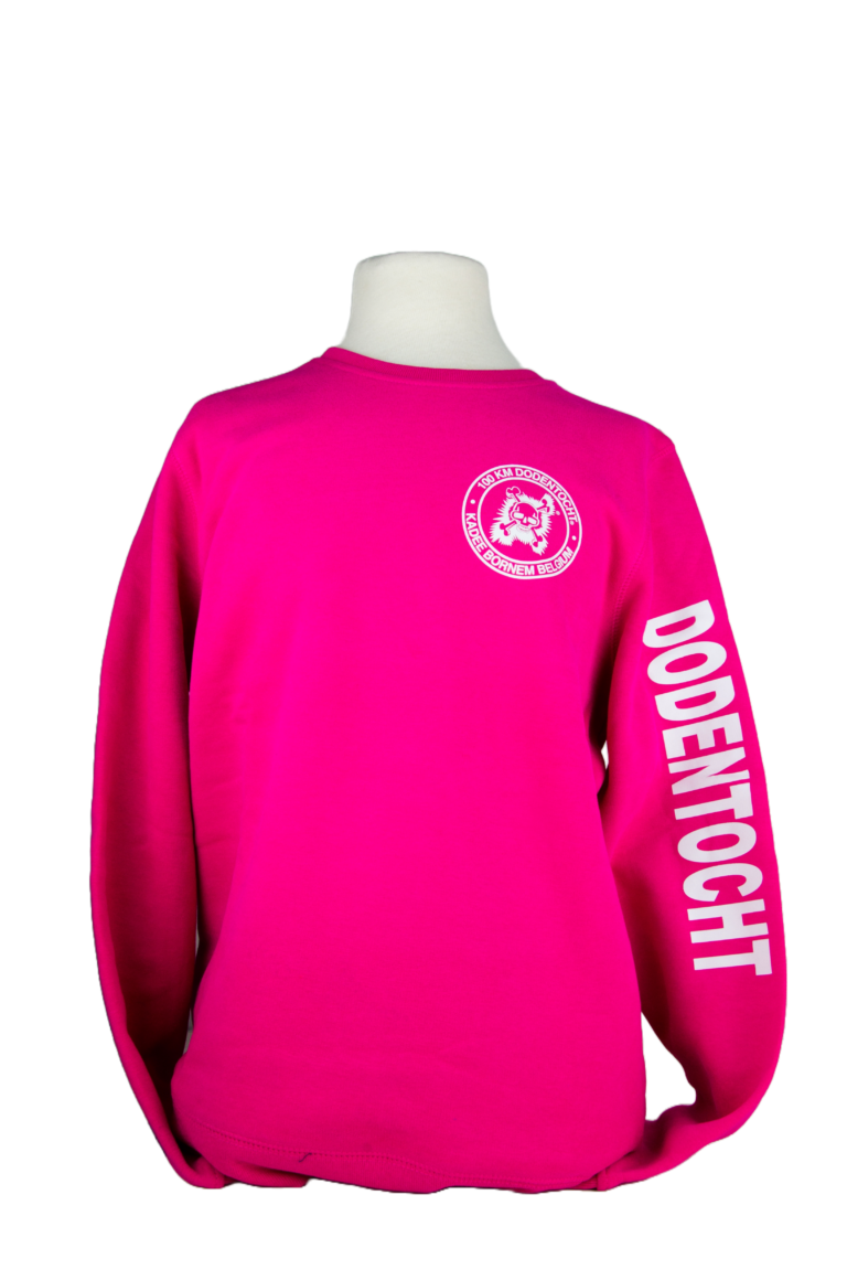 Dames sweater met bedrukking mouw