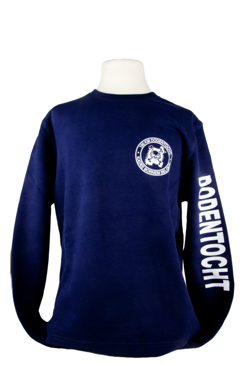 Heren sweater met bedrukking mouw