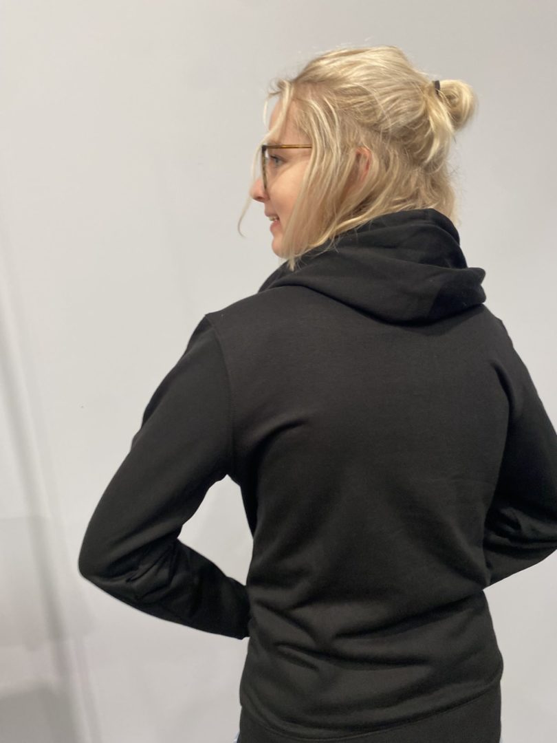 Sweater met rits en capuchon - unisex - logo enkel vooraan