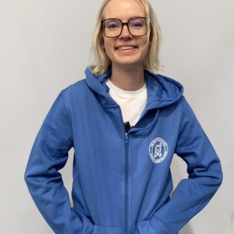 Sweater met rits en capuchon - unisex - logo vooraan en achteraan